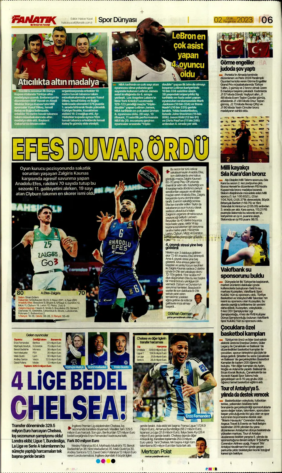 Sporun Manşetleri (2 Şubat 2023) - 12