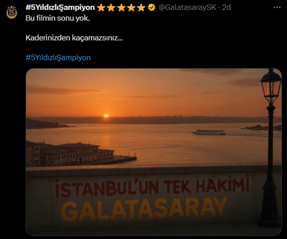 Galatasaray'dan şampiyonluk sonrası peş peşe paylaşımlar: Fenerbahçe ve Beşiktaş'a gönderme - 7
