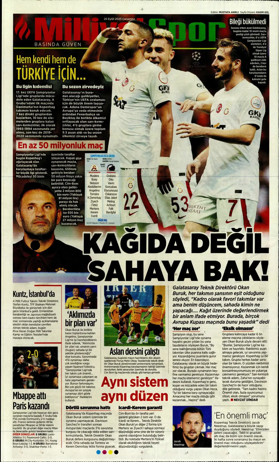 "Aslan devler sahnesinde" | Sporun Manşetleri - 18