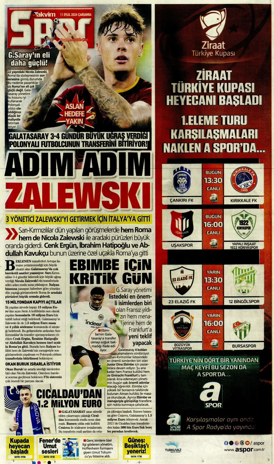 "Icardi müjdesi" | Sporun manşetleri (11 Eylül 2024) - 35 "Icardi müjdesi" | Sporun manşetleri (11 Eylül 2024) - 35