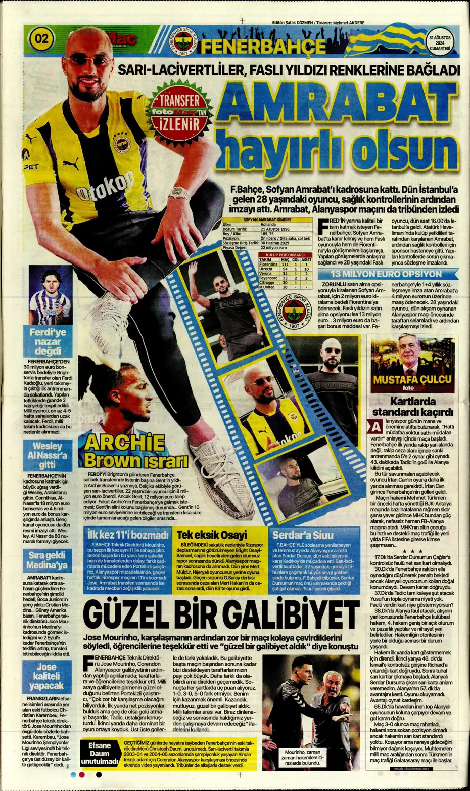 "Zirveye çek kaptan" | Sporun manşetleri (31 Ağustos 2024) - 9 "Zirveye çek kaptan" | Sporun manşetleri (31 Ağustos 2024) - 9