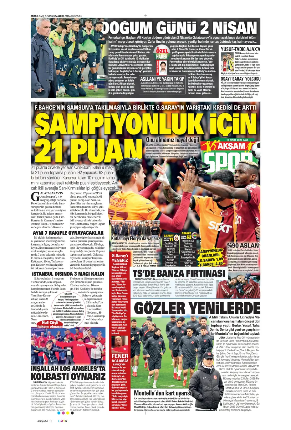 "Sane bombası" | Sporun manşetleri - 6