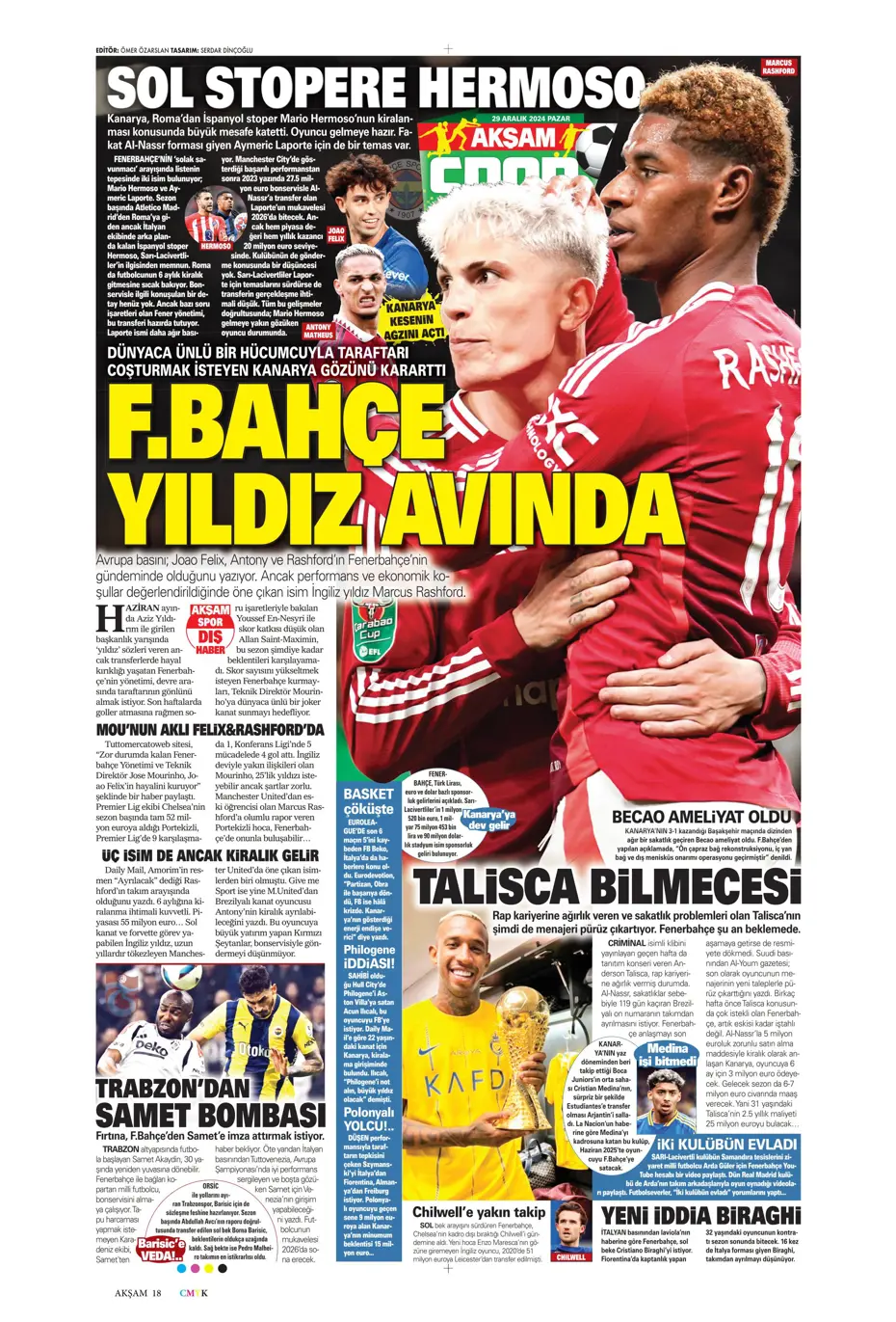 "Mikautadze'de sona doğru" | Sporun manşetleri (29 Aralık 2024) - 5