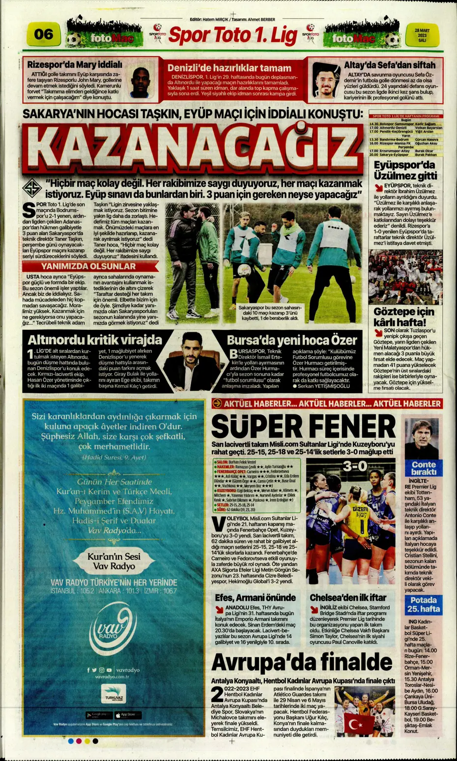 "Vurduğumuz gol olsun" - Sporun manşetleri - 16