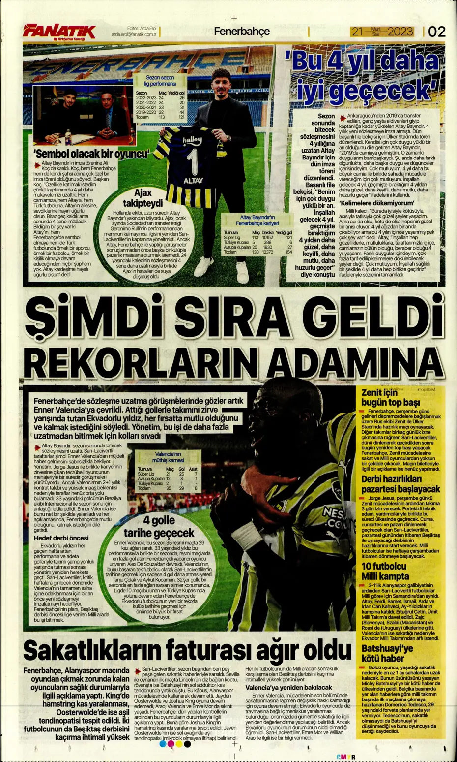 "Aslan'da transfer zirvesi" - Sporun manşetleri (21 Mart 2023) - 6