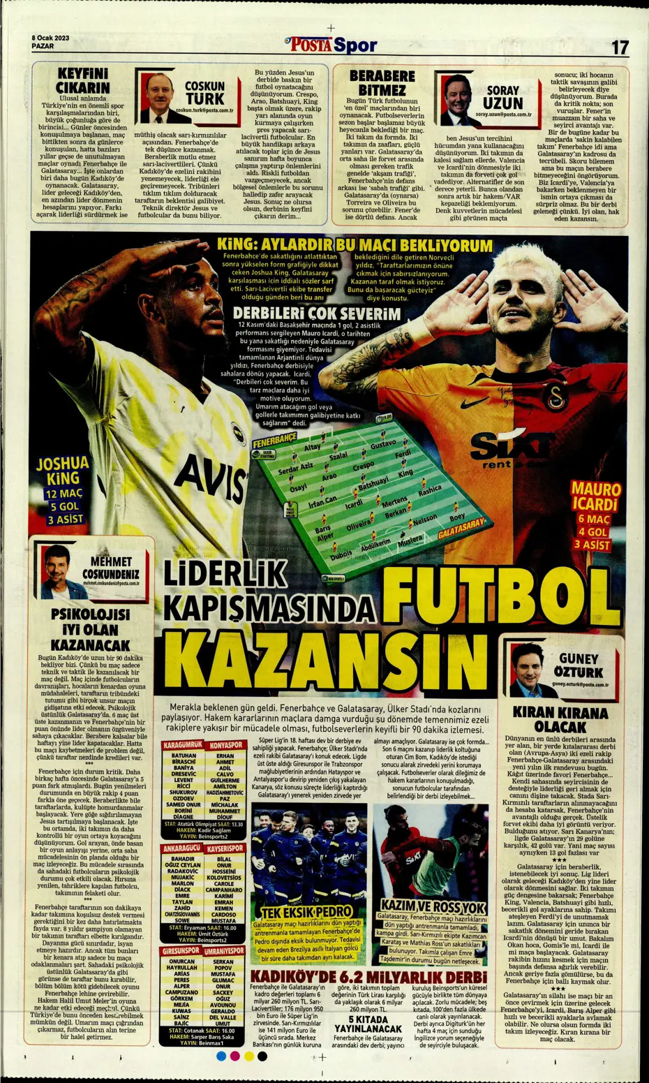 Sporun Manşetleri (8 Ocak 2023) - 37