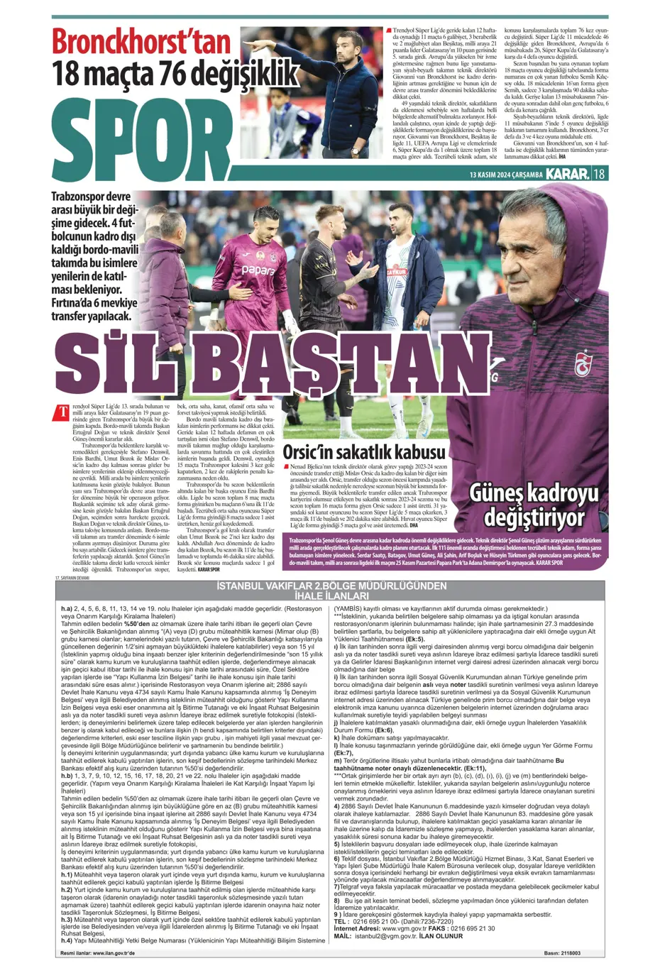"Mario Branco'dan Fenerbahçe'ye 3 yıldız" | Sporun manşetleri - 13