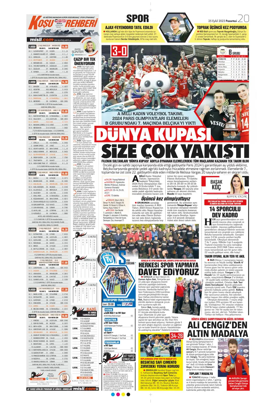 "Hesaplar Kahveci'den" | Sporun manşetleri (25 Eylül 2023) - 20