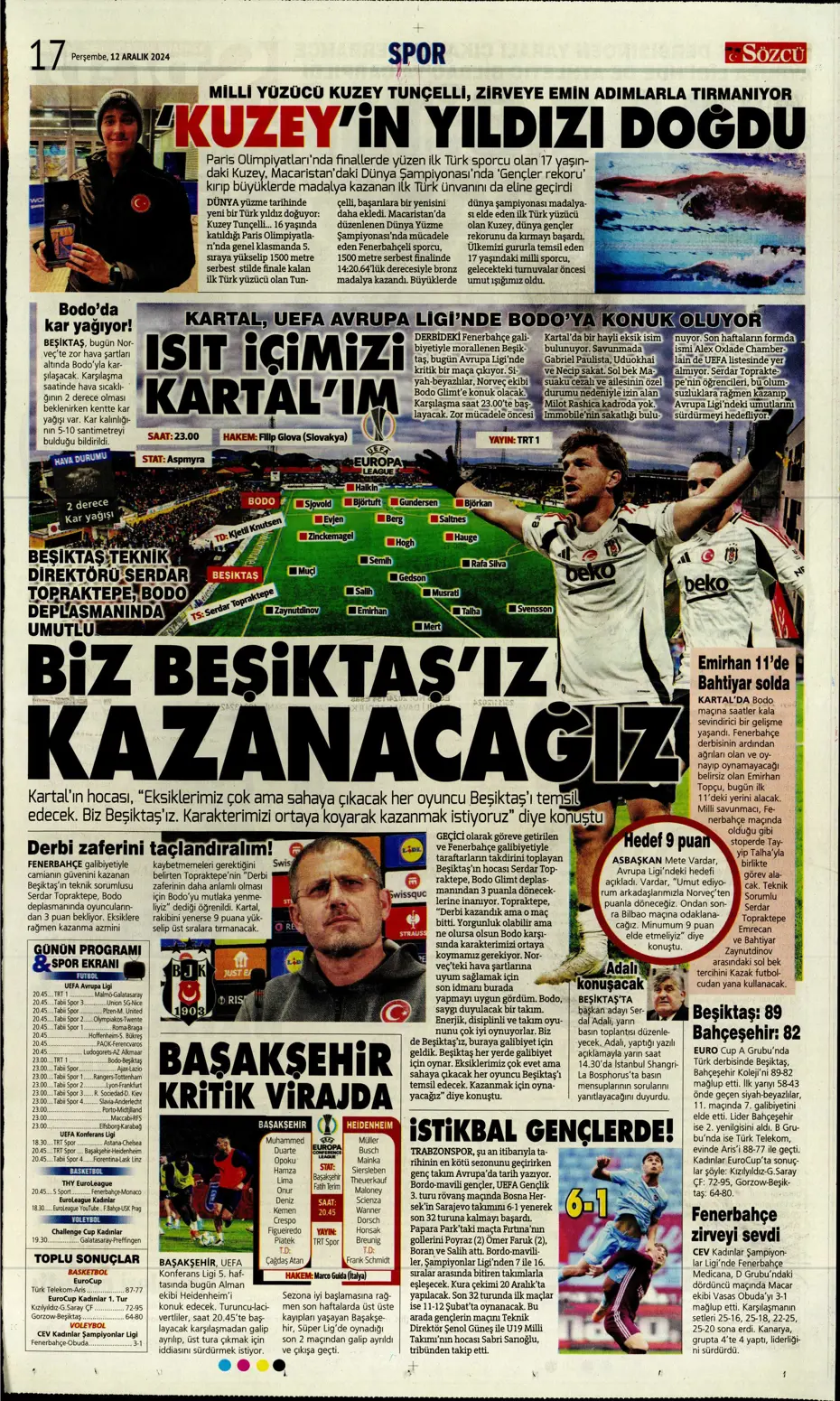 "Fenerbahçe'ye boğa darbesi" | Sporun manşetleri - 19