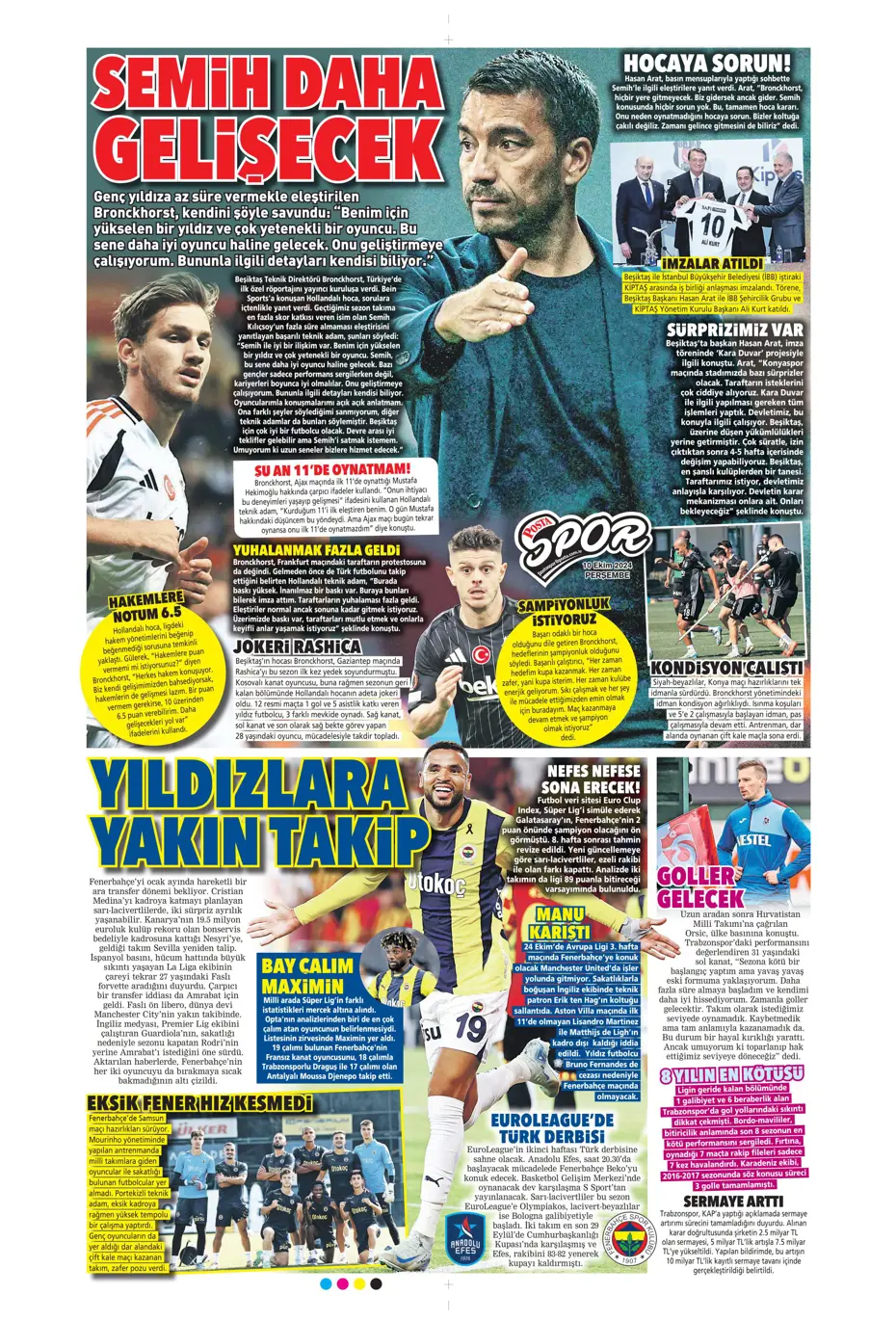 "Dybala bombası" | Sporun manşetleri (10 Ekim 2024) - 22