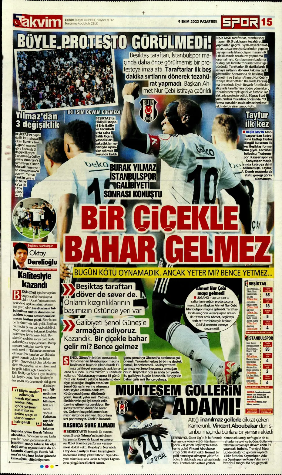 "Ağa da paşa da Fenerbahçe" | Sporun manşetleri (9 Ekim 2023) - 41 "Ağa da paşa da Fenerbahçe" | Sporun manşetleri (9 Ekim 2023) - 41