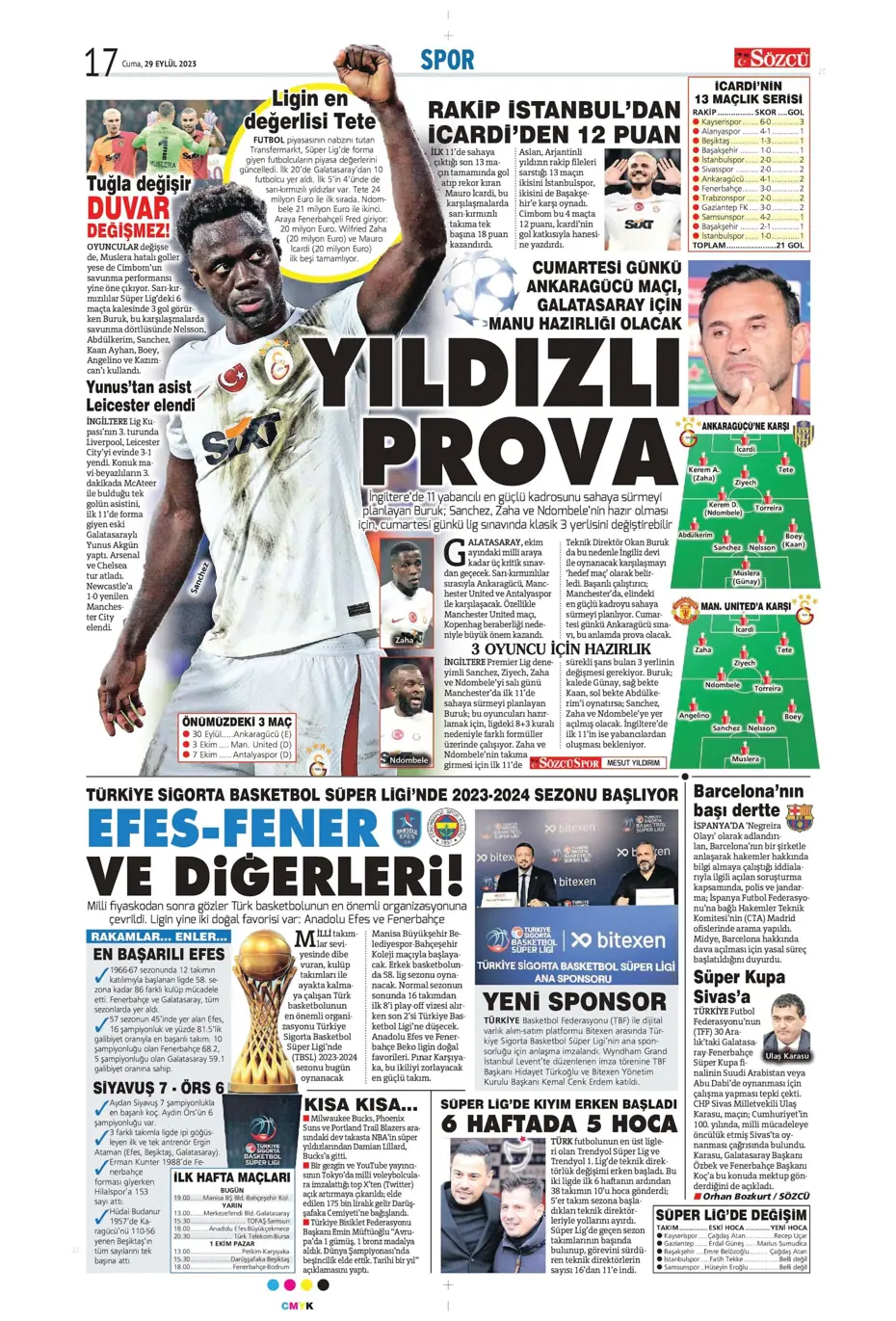 "Fenerbahçe gollerle coştu" | Sporun Manşetleri - 31 "Fenerbahçe gollerle coştu" | Sporun Manşetleri - 31