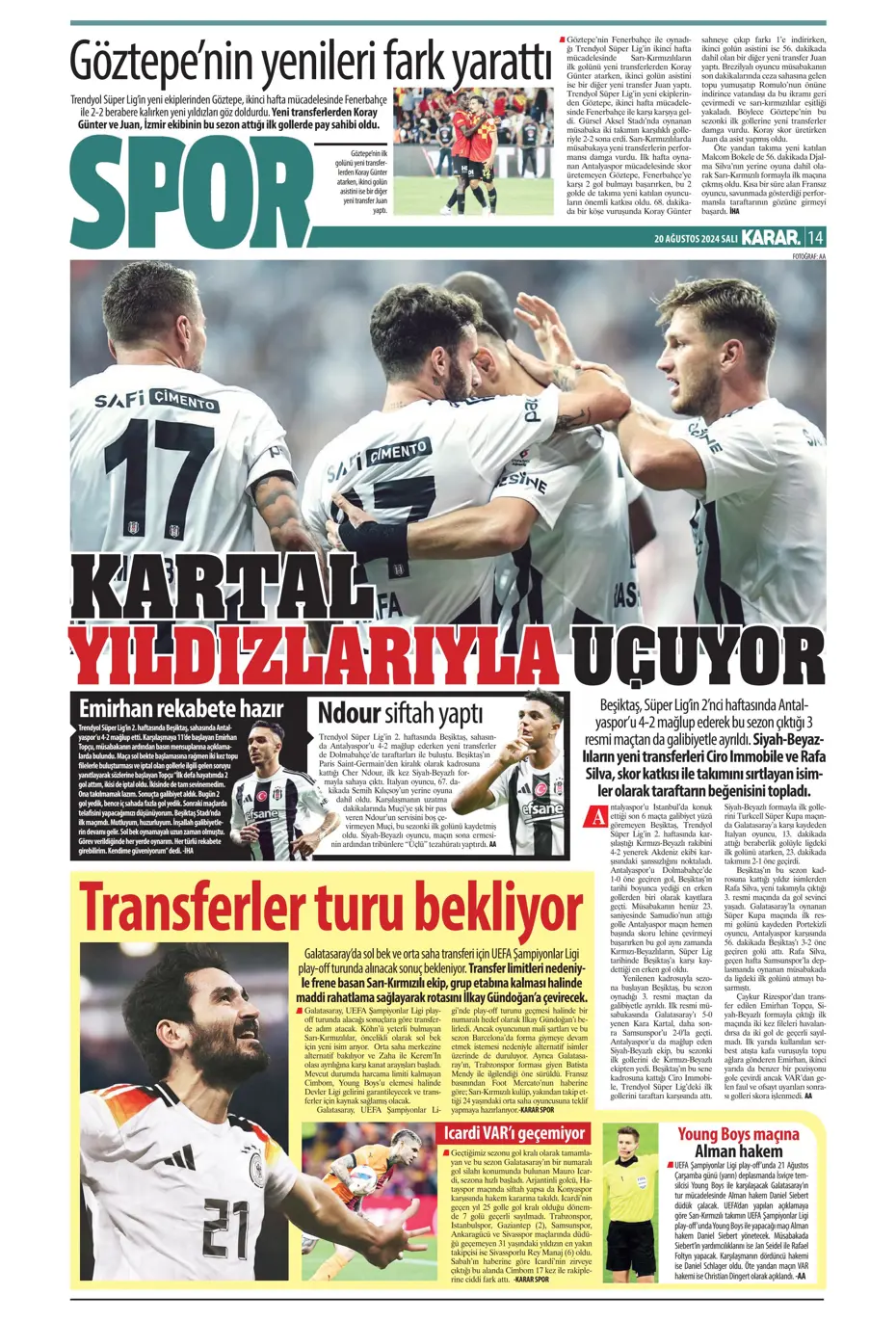 "Fenerbahçe'de değişim zamanı" | Sporun manşetleri (20 Ağustos 2024) - 24