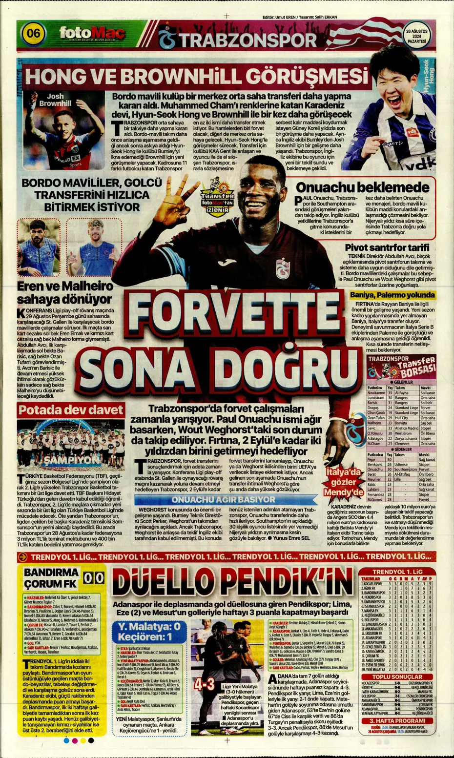 "Mou'nun planı Rize'yi dağıttı" | Sporun manşetleri (26 Ağustos 2024) - 13 "Mou'nun planı Rize'yi dağıttı" | Sporun manşetleri (26 Ağustos 2024) - 13