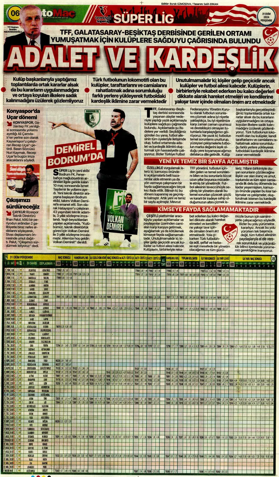 "Aslan'da Rosier harekatı" | Sporun manşetleri (31 Ekim 2024) - 17