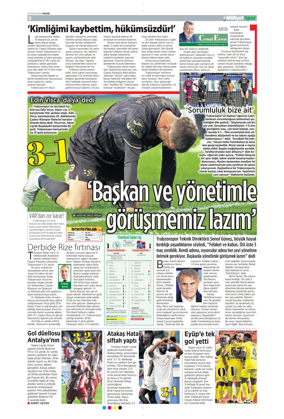 "Cimbom devleri gölgesinde bıraktı" | Sporun manşetleri (10 Kasım 2024) - 17