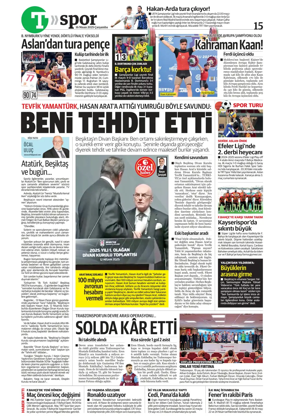 "Kim Min-Jae heyecanı" | Sporun manşetleri - 33