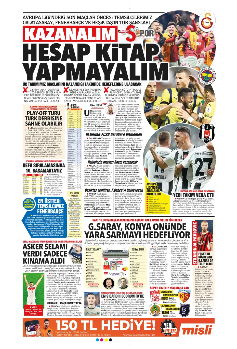 "UEFA bizi birbirimize düşürecek!" | Sporun manşetleri (25 Ocak 2025) - 18