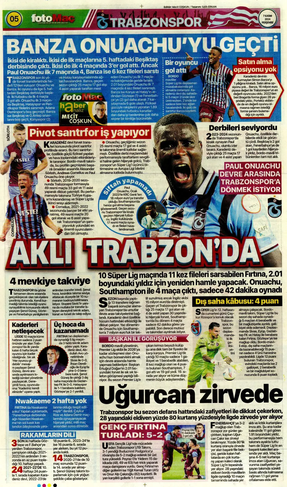 "Fenerbahçe'den Boca Juniors'a rest" | Sporun manşetleri (7 Kasım 2024) - 12