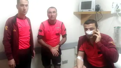 Saldırıya uğrayan hakemin burnu kırıldı