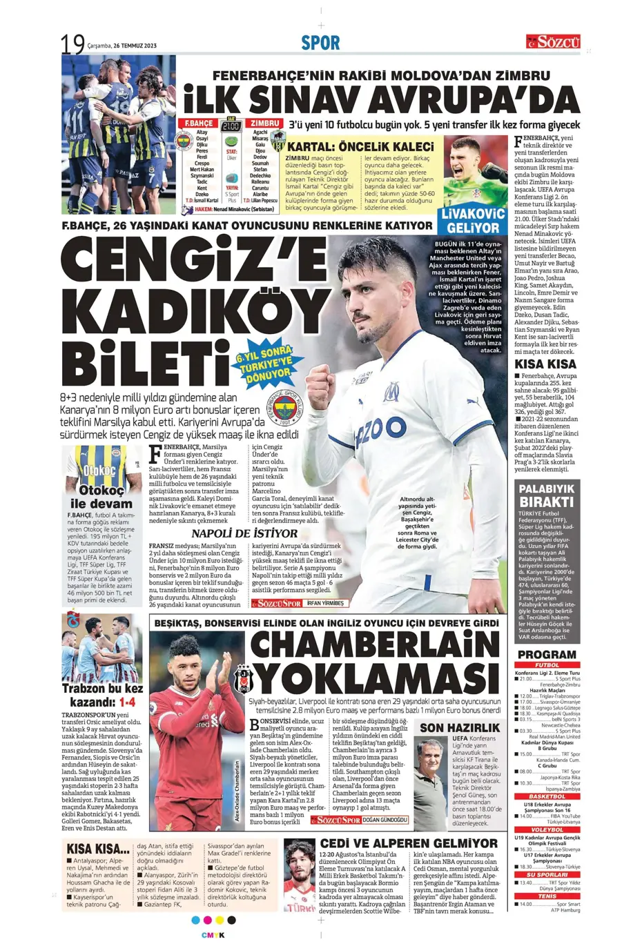 "Beşiktaş'ın istediği Rebic Fenerbahçe'ye" | Sporun manşetleri (26 Temmuz 2023) - 27