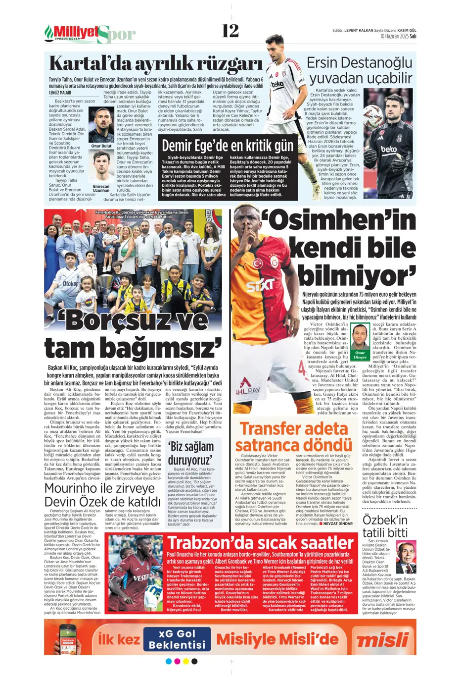 "En-Nesyri ile yılın takası" | Sporun manşetleri - 19