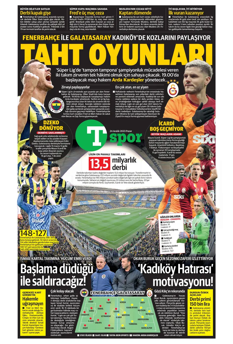 "Flick takımı görünce vazgeçti" | Sporun manşetleri (24 Aralık 2023) - 41