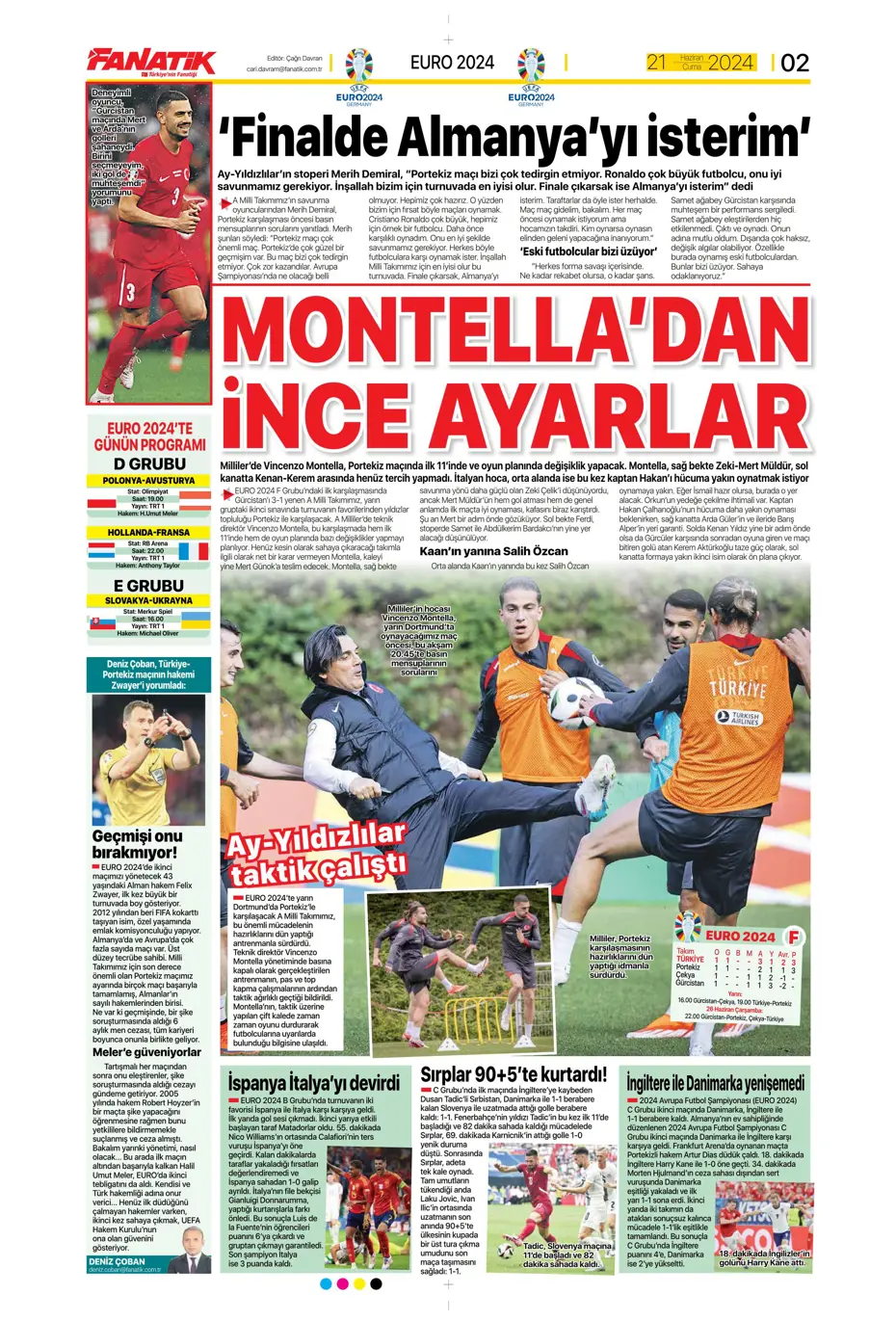 "Bir yıl daha G.Saray'dayım" | Sporun manşetleri (21 Haziran 2024) - 6 "Bir yıl daha G.Saray'dayım" | Sporun manşetleri (21 Haziran 2024) - 6