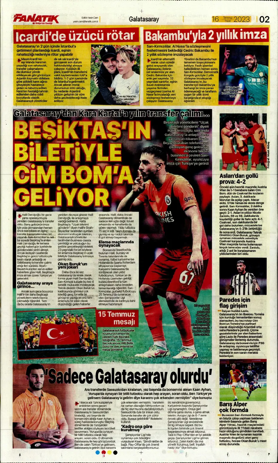 "Kale artık Livakovic'in" | Sporun Manşetleri - 4