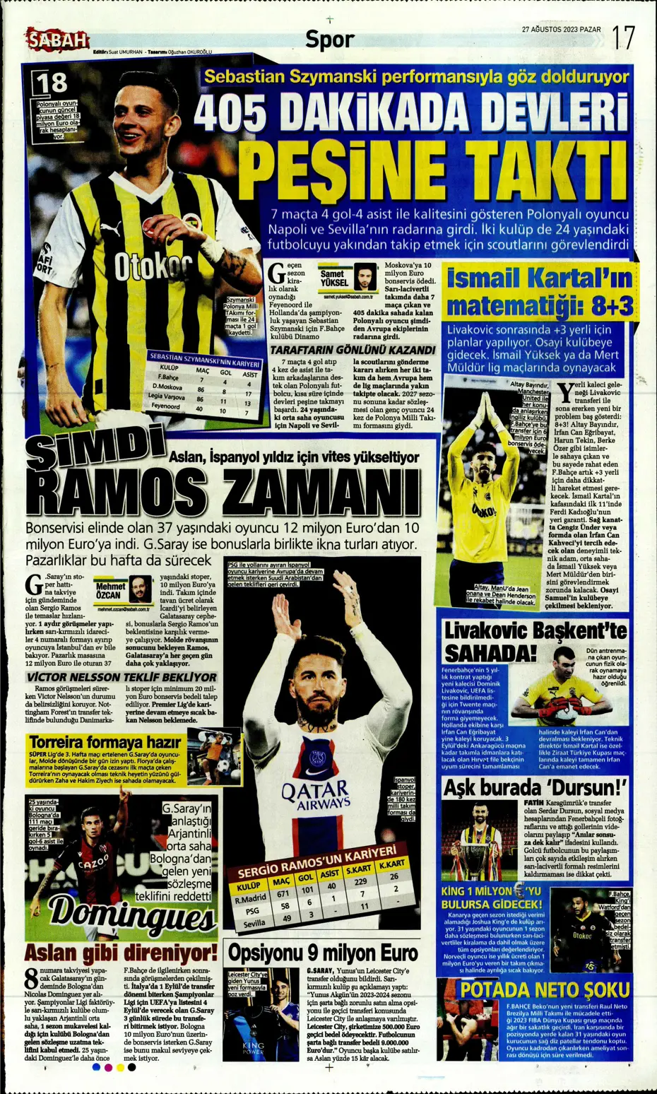 "Mertens sürprizi" | Sporun manşetleri (27 Ağustos 2023) - 34