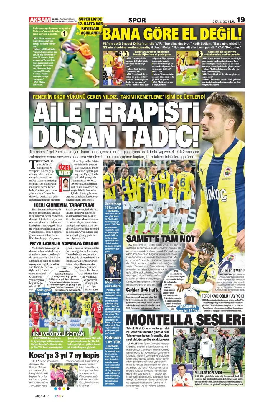 "Listenin başında onlar var: Talisca & Brown" | Sporun manşetleri (12 Kasım 2024) - 5 "Listenin başında onlar var: Talisca & Brown" | Sporun manşetleri (12 Kasım 2024) - 5