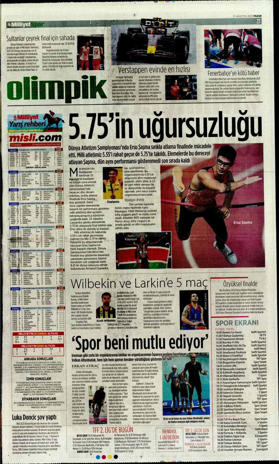 "Mertens sürprizi" | Sporun manşetleri (27 Ağustos 2023) - 26