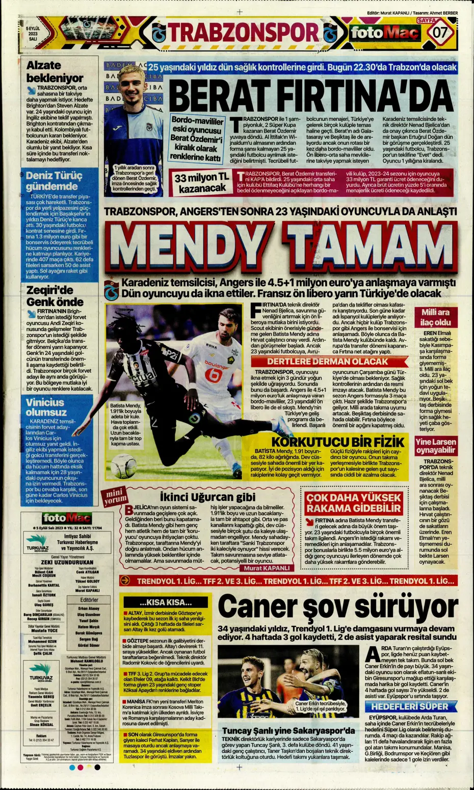 "Aslan'dan çifte bomba" | Sporun Manşetleri - 15 "Aslan'dan çifte bomba" | Sporun Manşetleri - 15