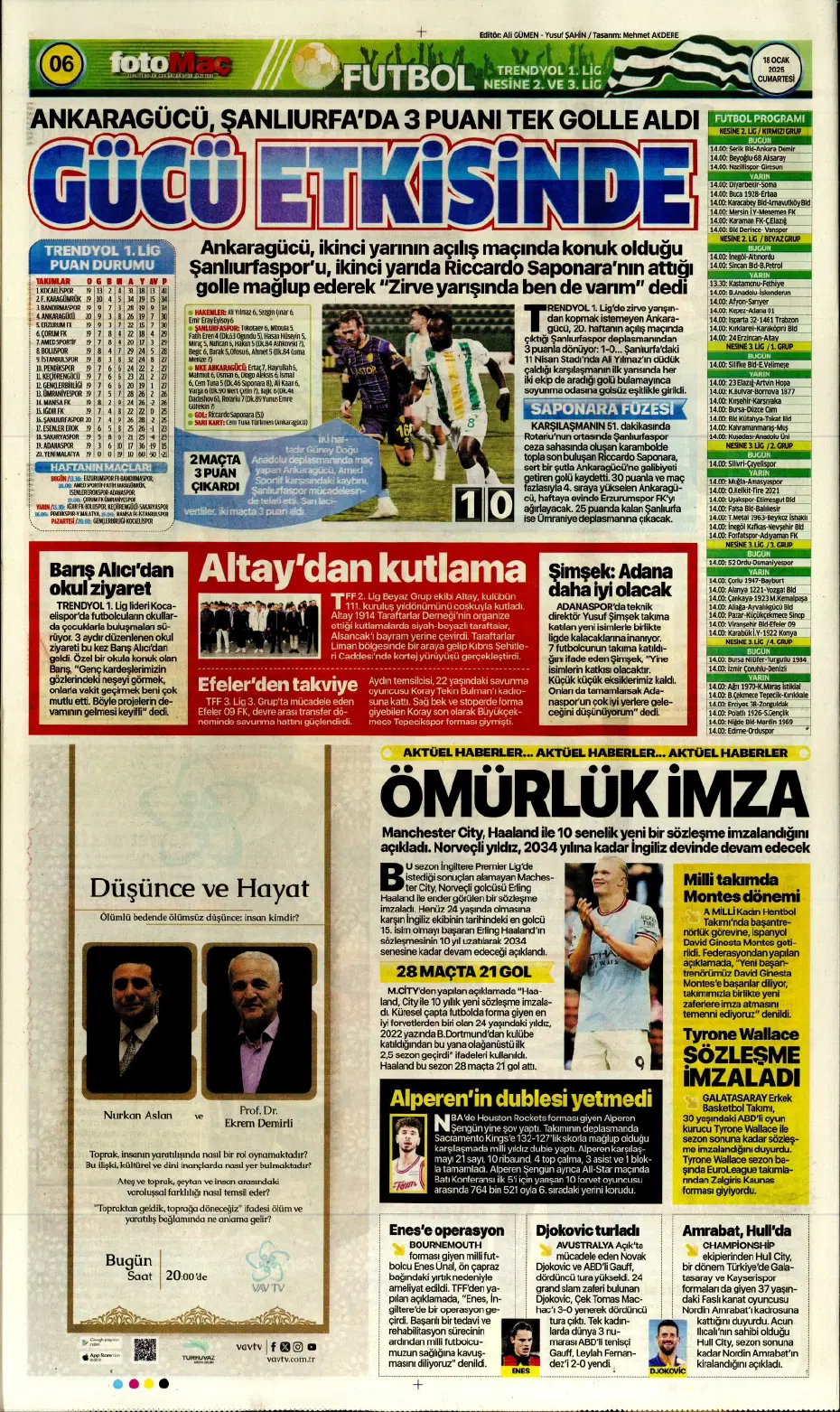"Diego Carlos'u F.Bahçe kaptı!" | Sporun manşetleri (18 Ocak 2025) - 11 "Diego Carlos'u F.Bahçe kaptı!" | Sporun manşetleri (18 Ocak 2025) - 11