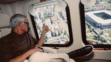 Mourinho helikopterden paylaştı: "Yeni evim"