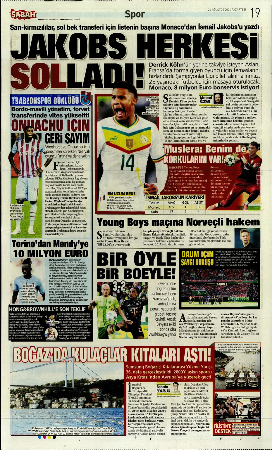 "Mou'nun planı Rize'yi dağıttı" | Sporun manşetleri (26 Ağustos 2024) - 23 "Mou'nun planı Rize'yi dağıttı" | Sporun manşetleri (26 Ağustos 2024) - 23