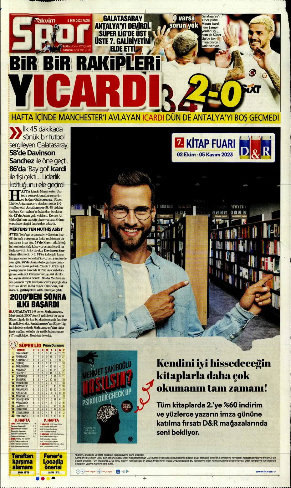 "Bjelica gidiyor, Avcı geliyor" | Sporun manşetleri (8 Ekim 2023) - 42