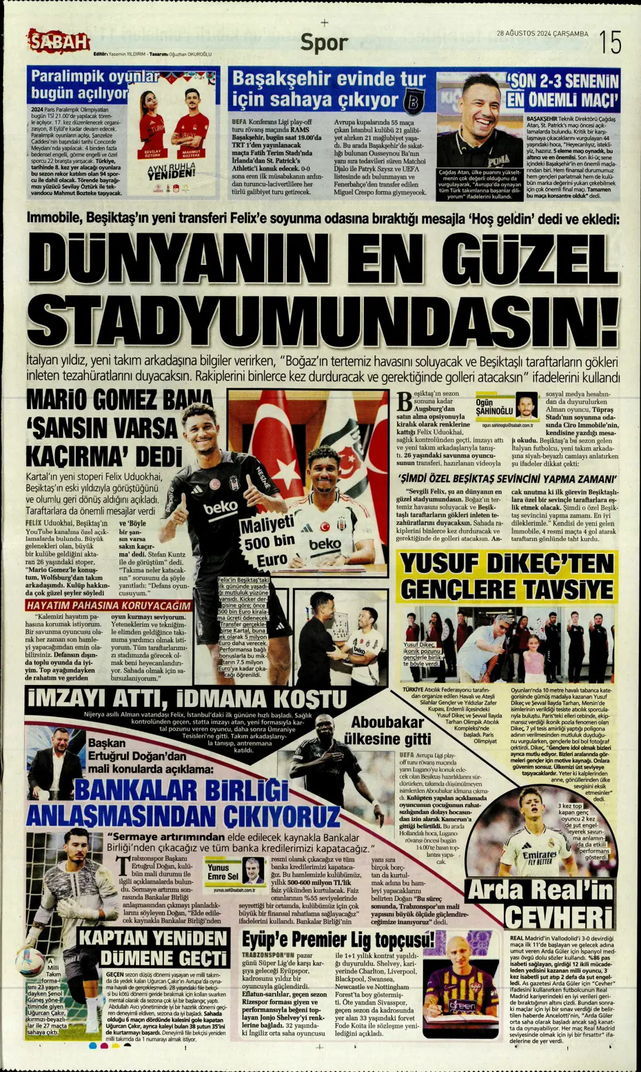 "Galatasaray'ın kabus gecesi" | Sporun manşetleri - 24