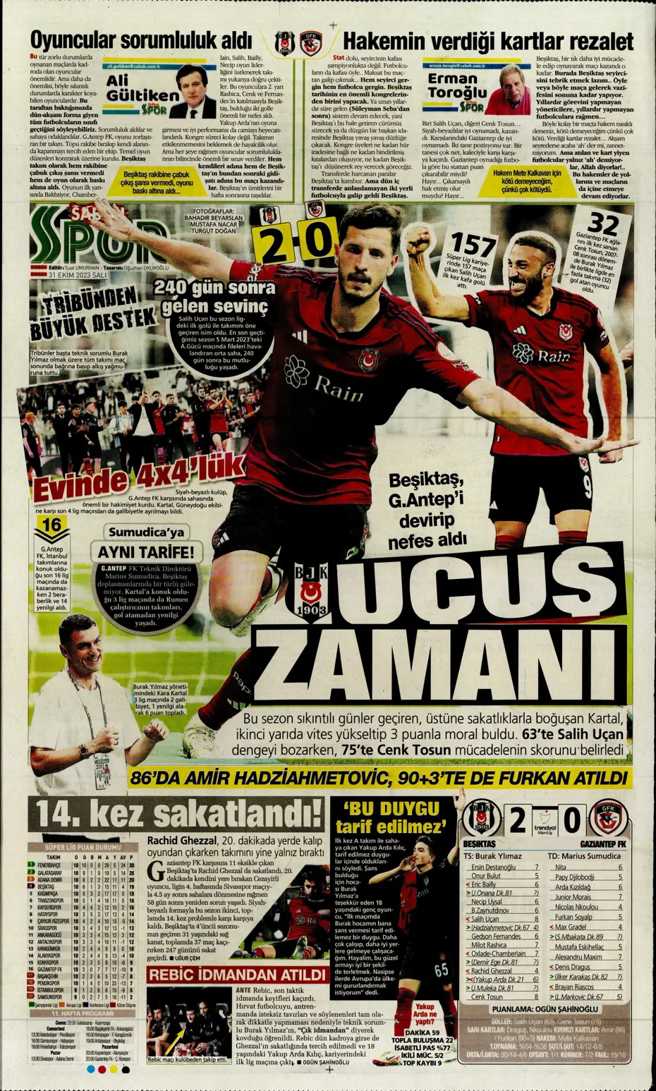 "Ne Bayern ne Barça en büyük Kanarya" | Sporun manşetleri (31 Ekim 2023) - 27