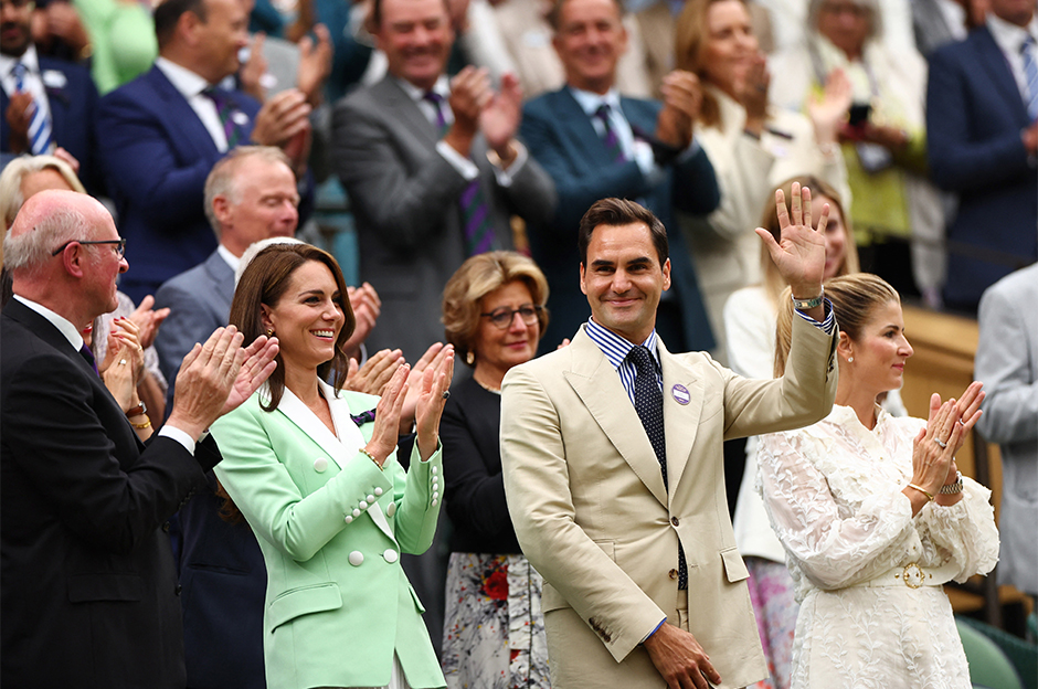 Roger Federer'e Wimbledon'da coşkulu karşılama