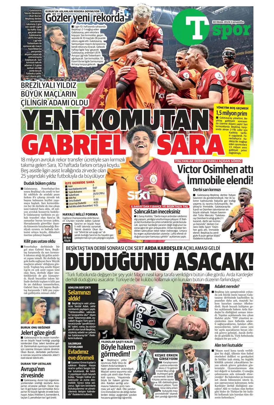 "Anderson Talisca atağı" | Sporun manşetleri - 36