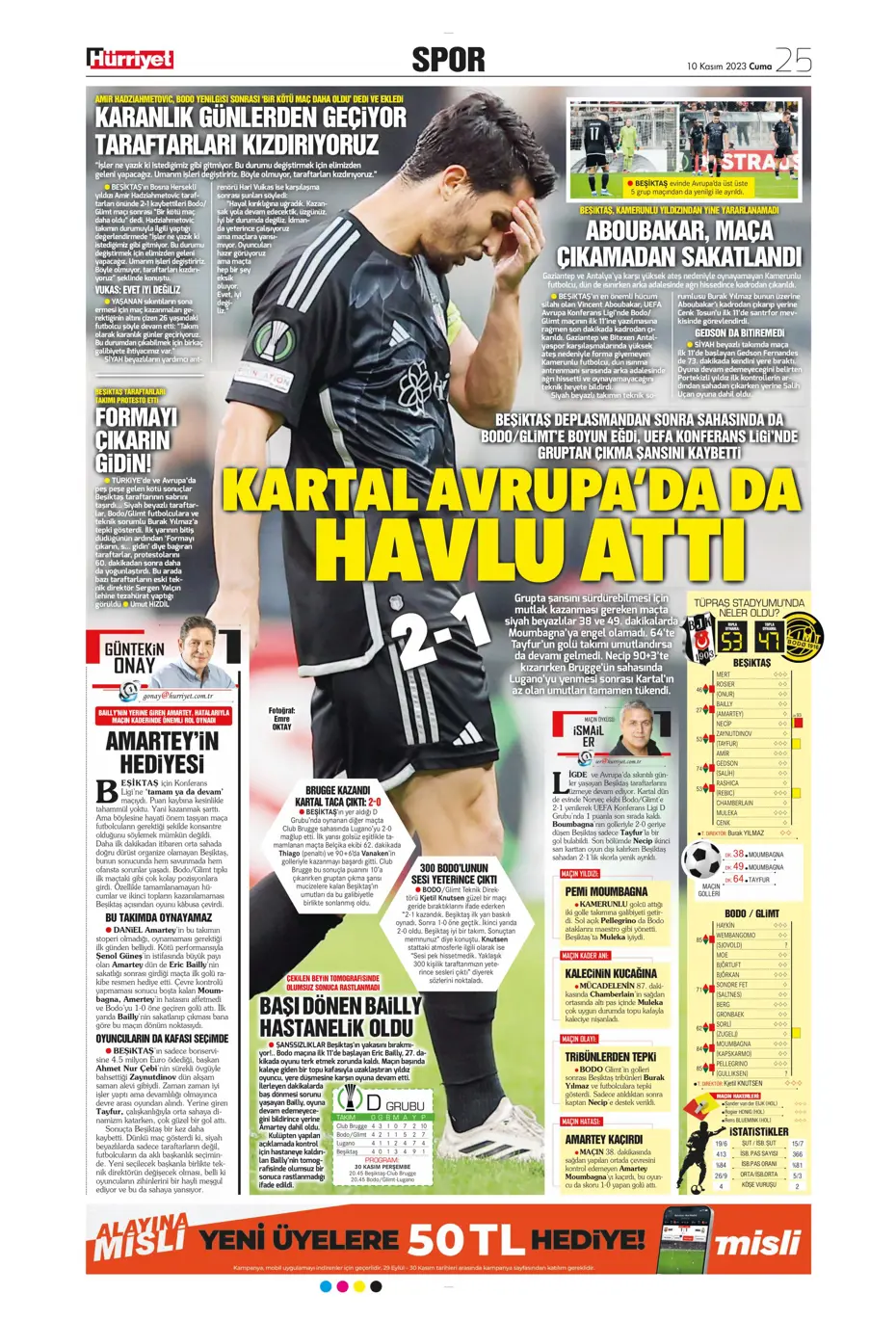 "Antonio Nobre'den skandal cevap" | Sporun manşetleri (10 Kasım 2023) - 23