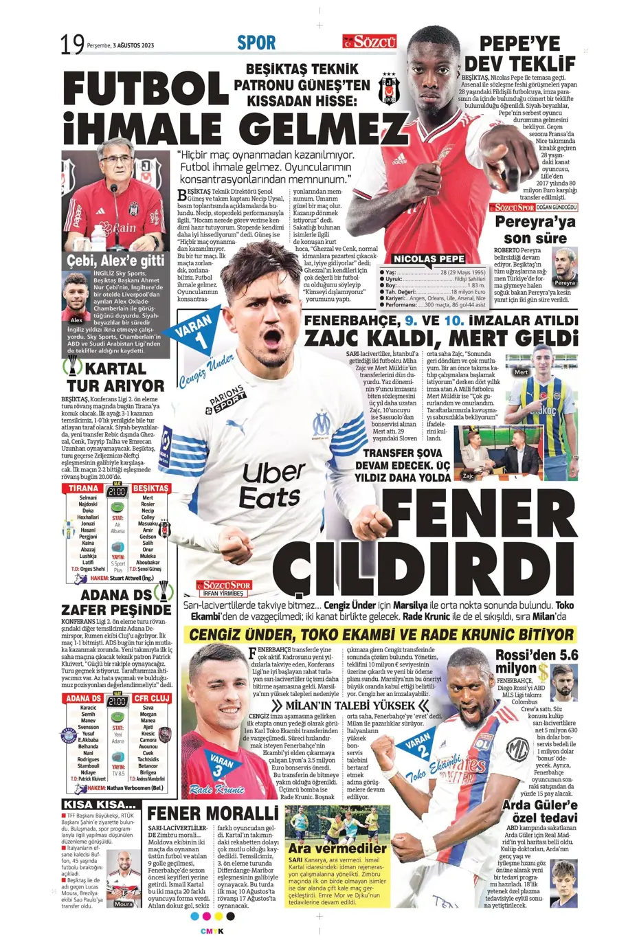 "Adım adım Devler Ligi'ne" | Sporun Manşetleri - 30