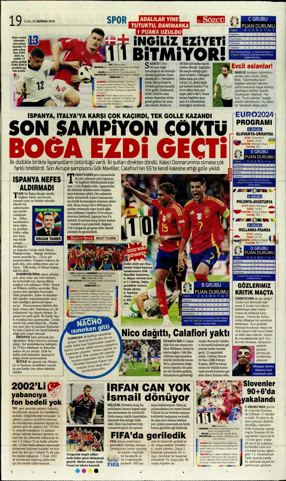 "Bir yıl daha G.Saray'dayım" | Sporun manşetleri (21 Haziran 2024) - 34 "Bir yıl daha G.Saray'dayım" | Sporun manşetleri (21 Haziran 2024) - 34