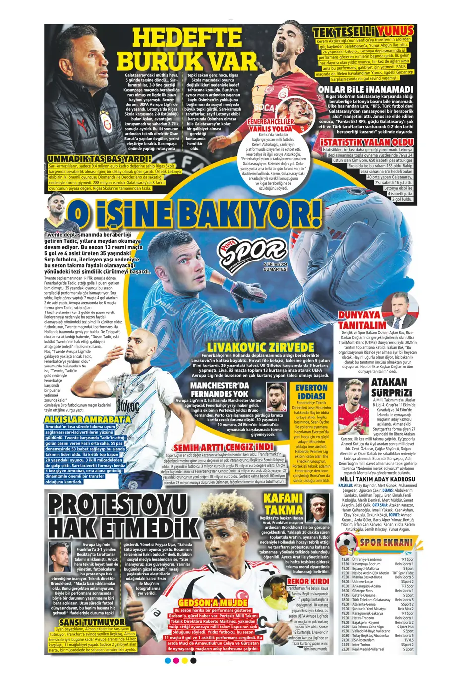 "Mourinho radara girdi" | Sporun manşetleri (5 Ekim 2024) - 23