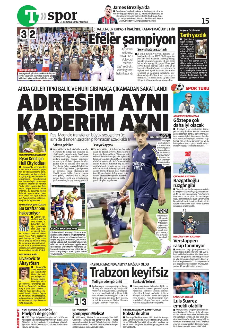 "Zaha'nın rövanşı Felix" | Sporun Manşetleri (31 Temmuz 2023) - 33