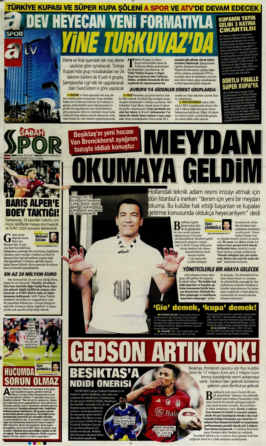 "A Milli Takım'da İrfan Can şoku" | Sporun manşetleri (14 Haziran 2024) - 25 "A Milli Takım'da İrfan Can şoku" | Sporun manşetleri (14 Haziran 2024) - 25