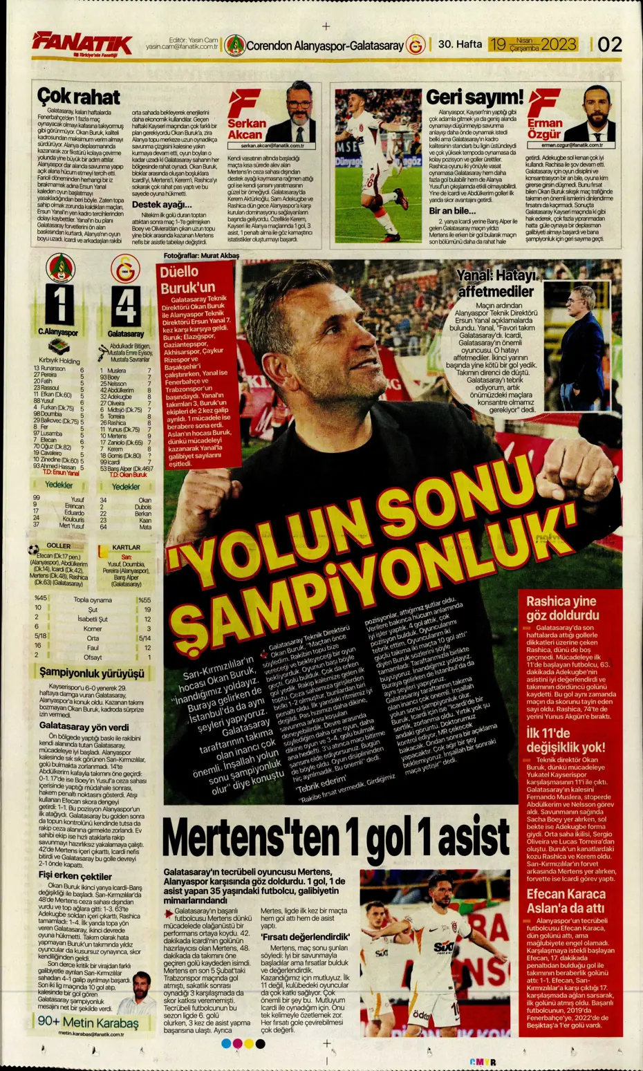 "Galatasaray'ın şov gecesi" | Sporun Manşetleri - 5 "Galatasaray'ın şov gecesi" | Sporun Manşetleri - 5