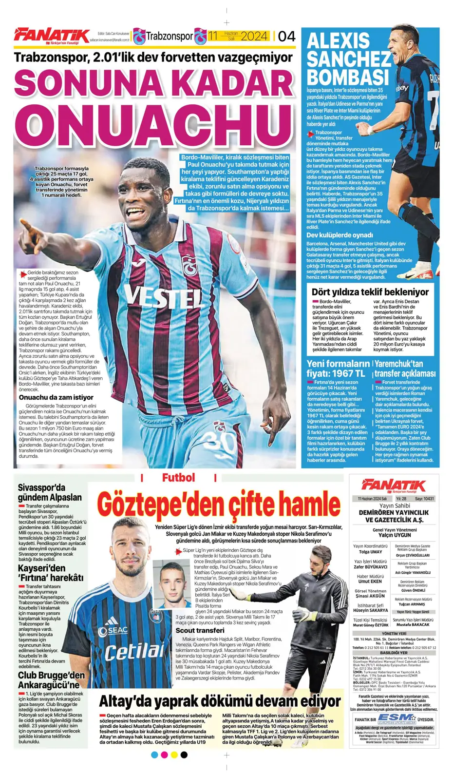 "Fenerbahçe çok ama çok büyük oynuyor'" | Sporun manşetleri (11 Haziran 2024) - 7 "Fenerbahçe çok ama çok büyük oynuyor'" | Sporun manşetleri (11 Haziran 2024) - 7