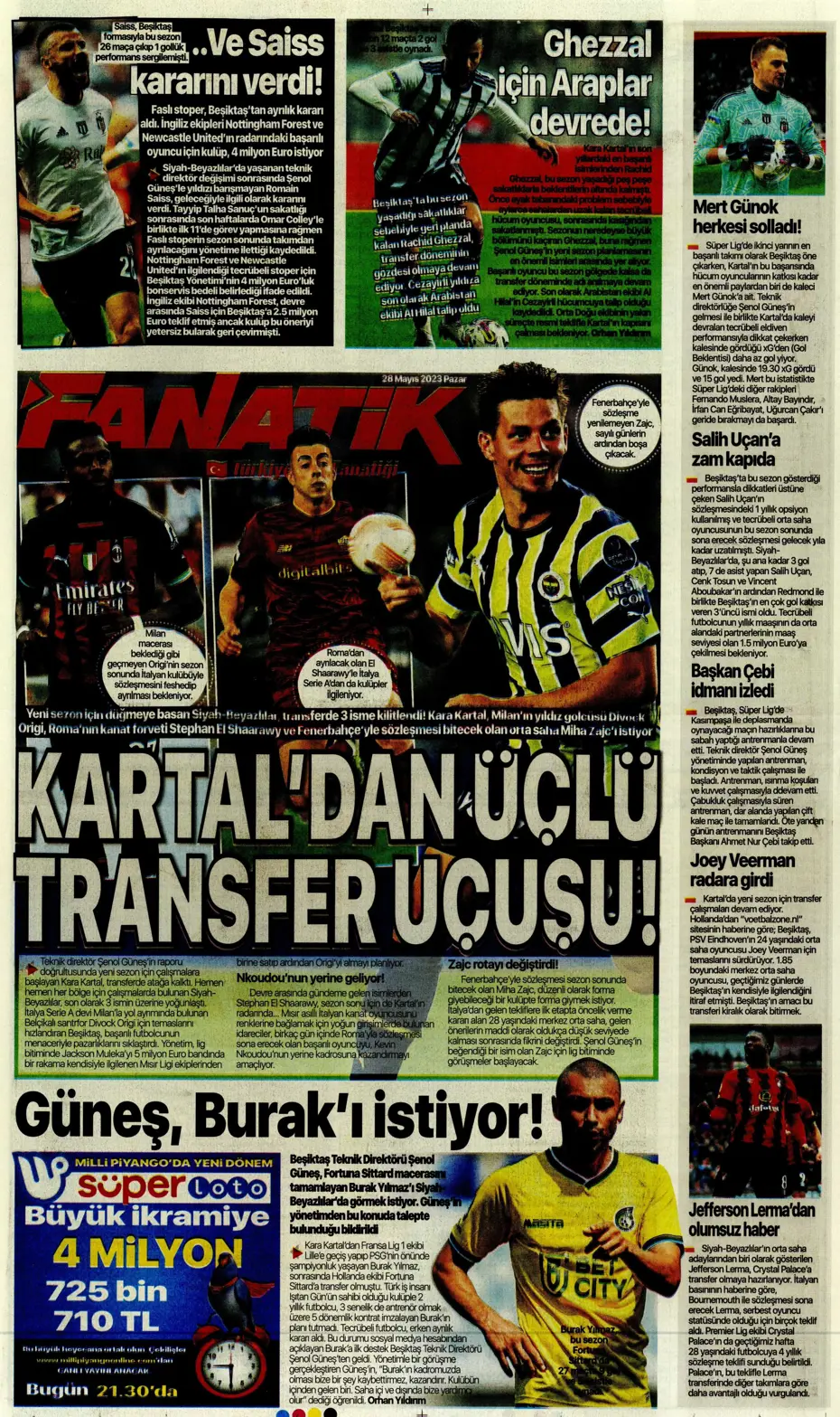 "Lukaku sürprizi" | Sporun manşetleri (28 Mayıs 2023) - 5